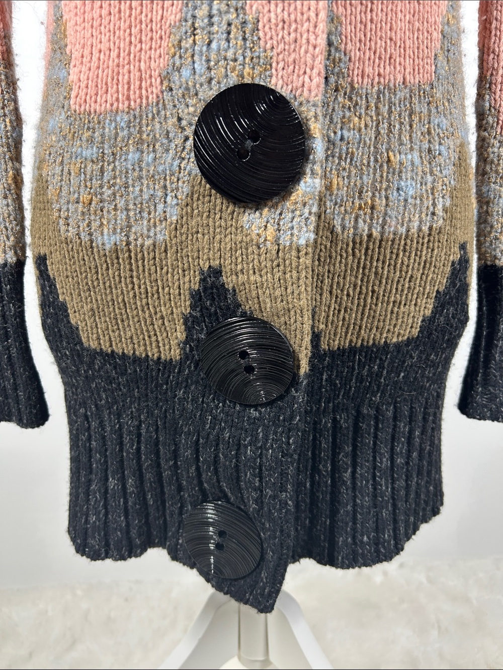 Anthropologie Sleeping on Snow Loops & Angles Wool Knit Sweater Coat XS - Picture 7 of 15